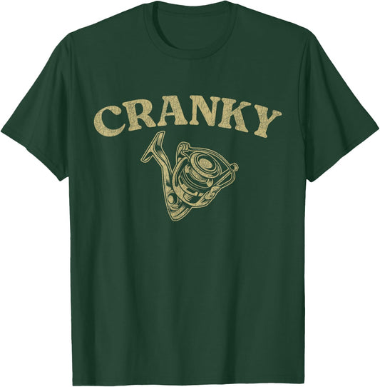 Crankbait Fishing Lure Funny Cranky Men Fishing T-Shirt - T-Shirt | Forest