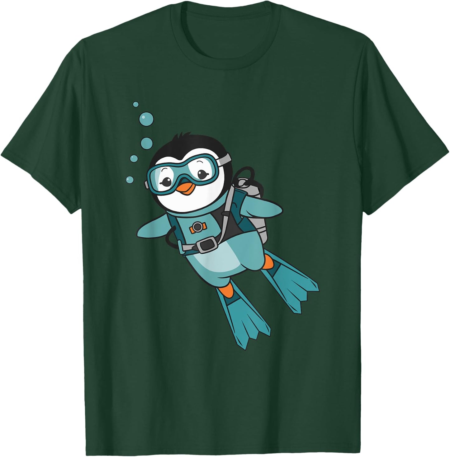 Cute Scuba Diving Penguin T-Shirt - T-Shirt | Forest