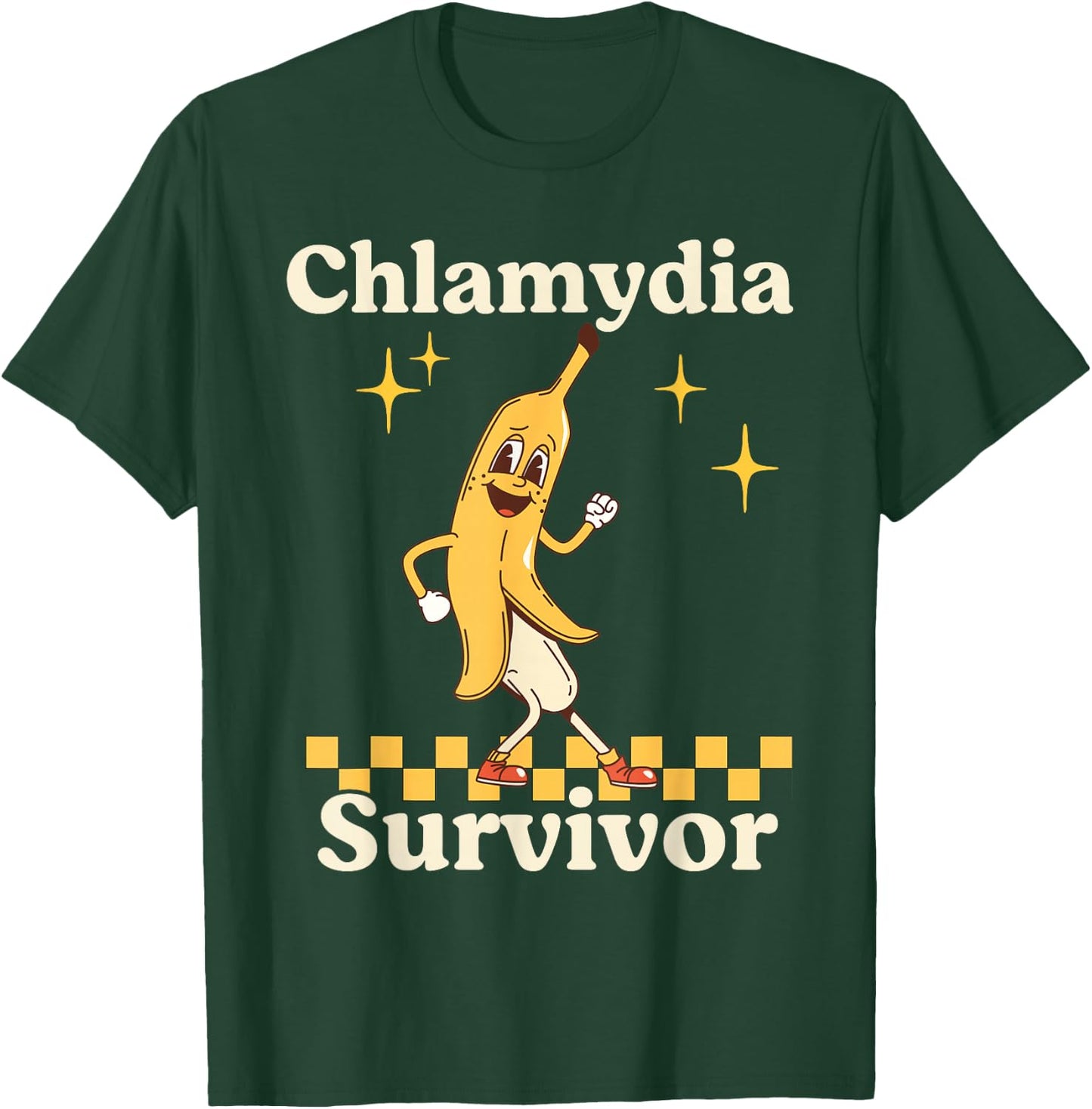 Funny Banana Chlamydia Survivor T-Shirt - T-Shirt | Forest
