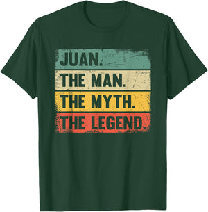 Juan The Man The Myth The Legend - Retro Gift Juan T-Shirt - T-Shirt | Forest
