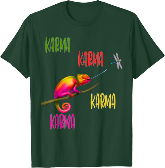 Karma Karma Karma Karma Chameleon T-Shirt - T-Shirt | Forest