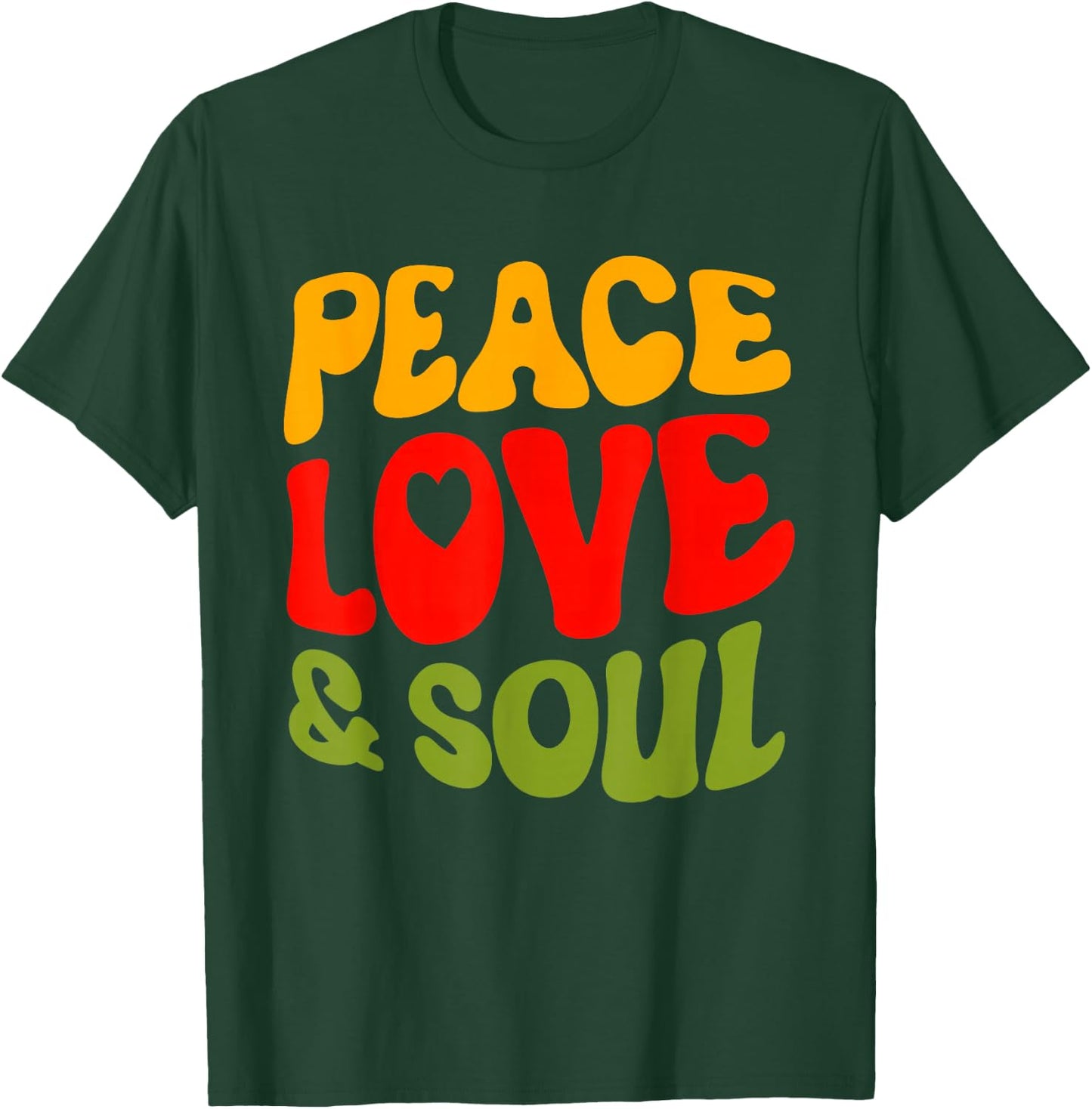 Groovy Peace Love & Soul R&B Music Retro Vintage 90s Lovers T-Shirt - T-Shirt | Forest