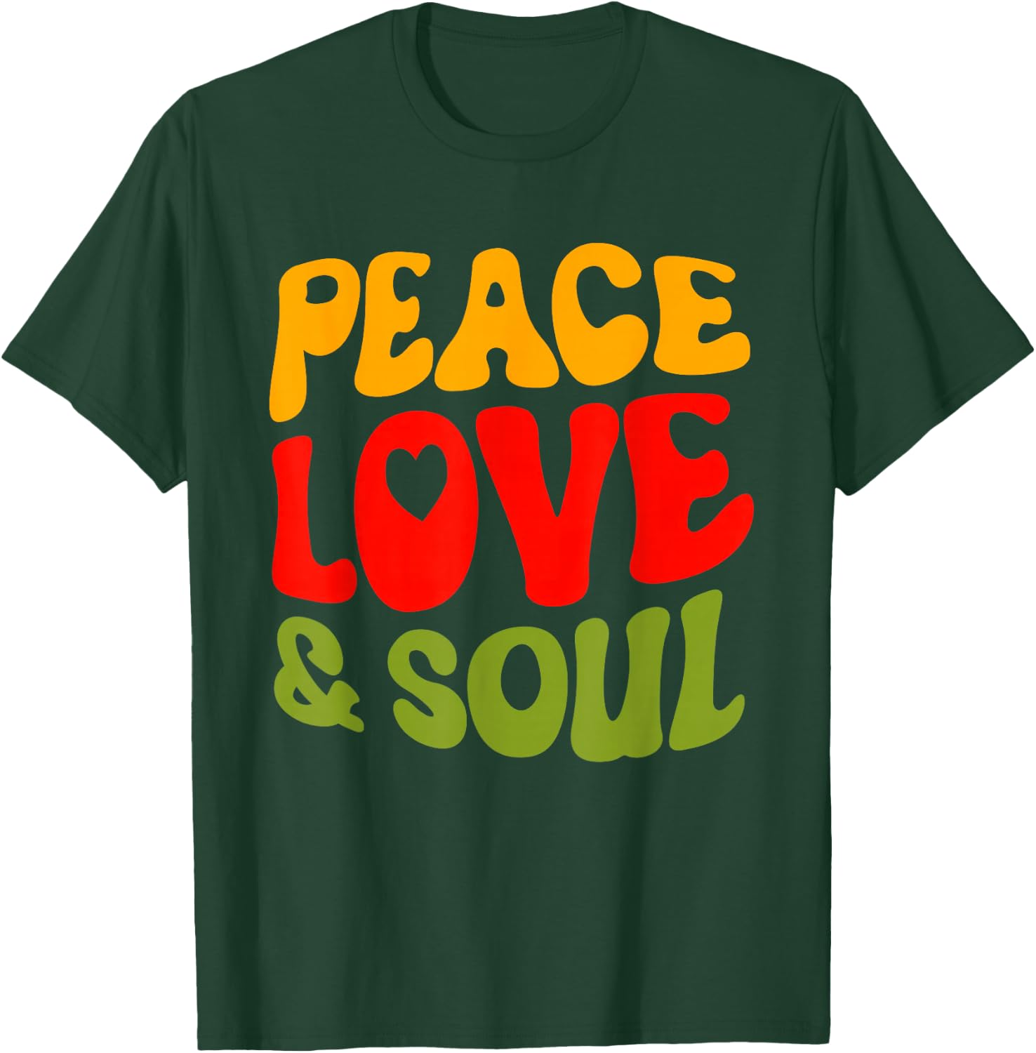 Groovy Peace Love & Soul R&B Music Retro Vintage 90s Lovers T-Shirt - T-Shirt | Forest