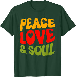 Groovy Peace Love & Soul R&B Music Retro Vintage 90s Lovers T-Shirt - T-Shirt | Forest
