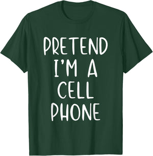 Pretend Cell Phone Costume Halloween Simple Funny Telephone T-Shirt - T-Shirt | Forest