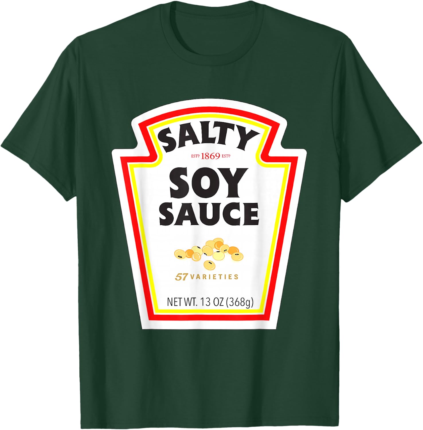 Easy Halloween Matching Costume Salty Soy Sauce Bottle Label T-Shirt - T-Shirt | Forest