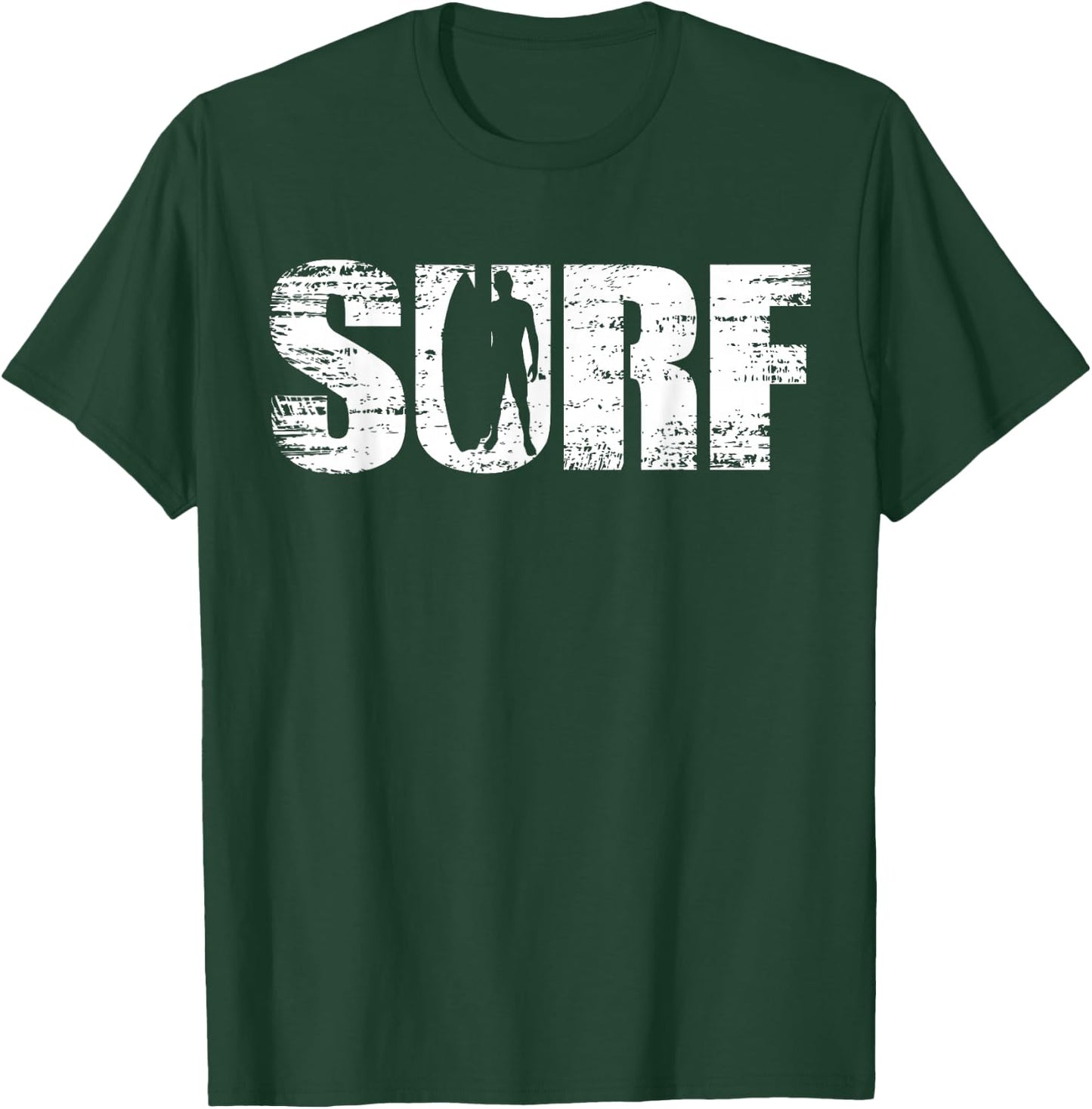 Surf - Distressed Look Surfing for Surfers T-Shirt - T-Shirt | Forest