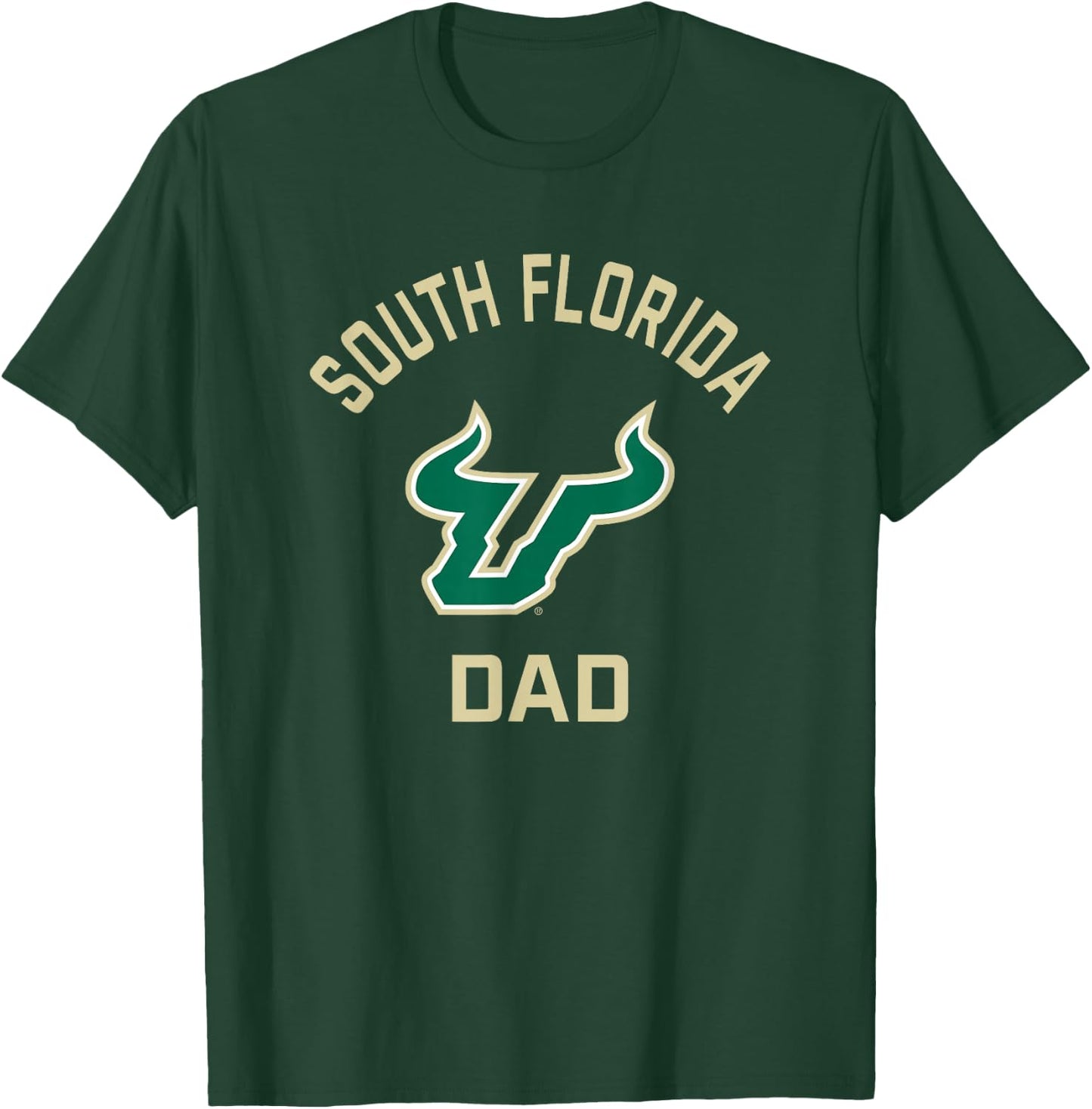 University of South Florida USF Bulls Arched Dad T-Shirt - T-Shirt | Forest