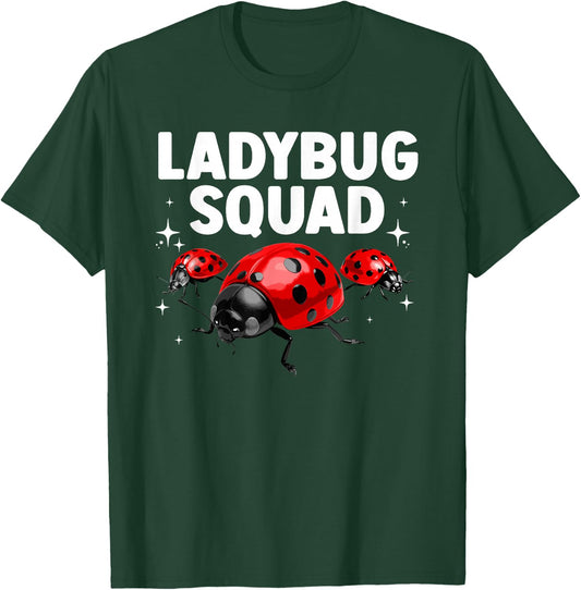 Funny Ladybug Squad Design Women Kids Ladybug Lover T-Shirt - T-Shirt | Forest