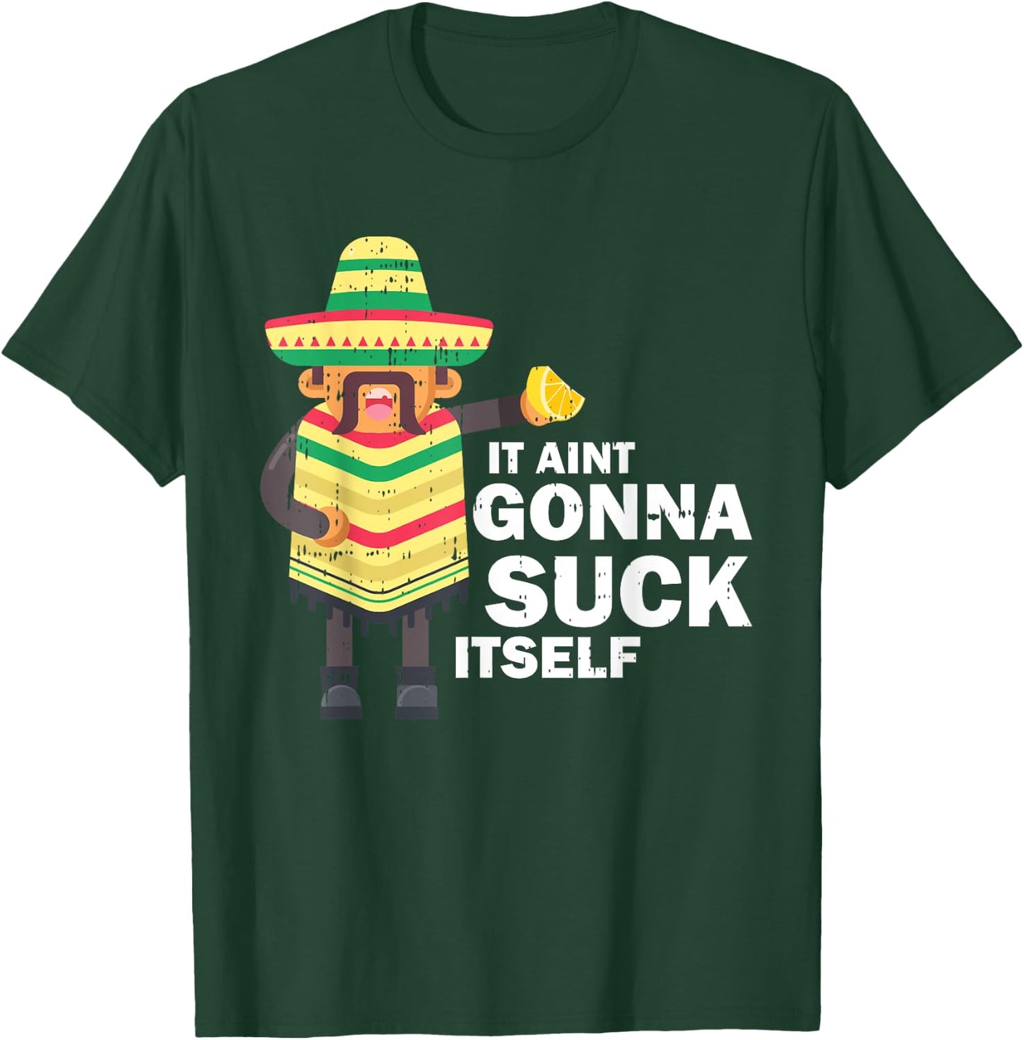 Juan Drinking Tequila Lemon Mexican Funny Cinco de Mayo Gift T-Shirt - T-Shirt | Forest