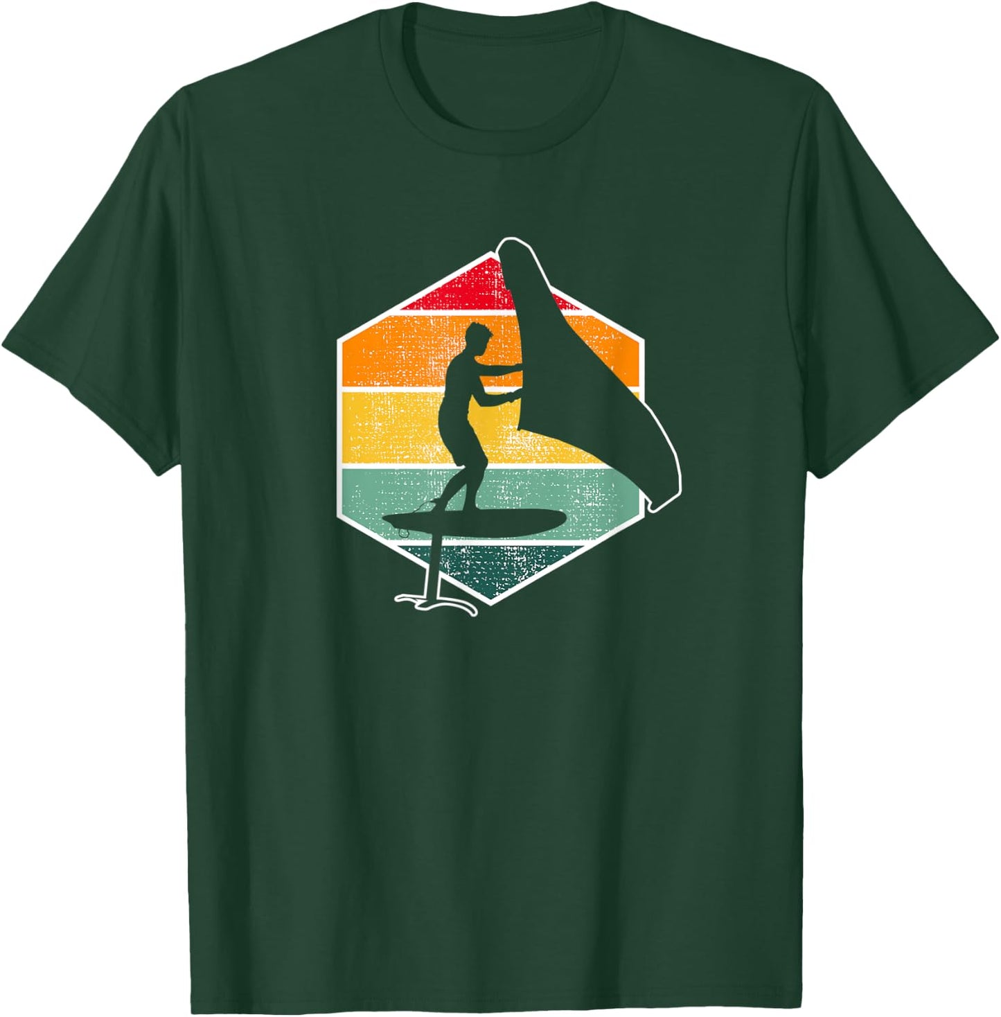 Hydrofoil Surf Wingfoil Kitesurfer T-Shirt - T-Shirt | Forest