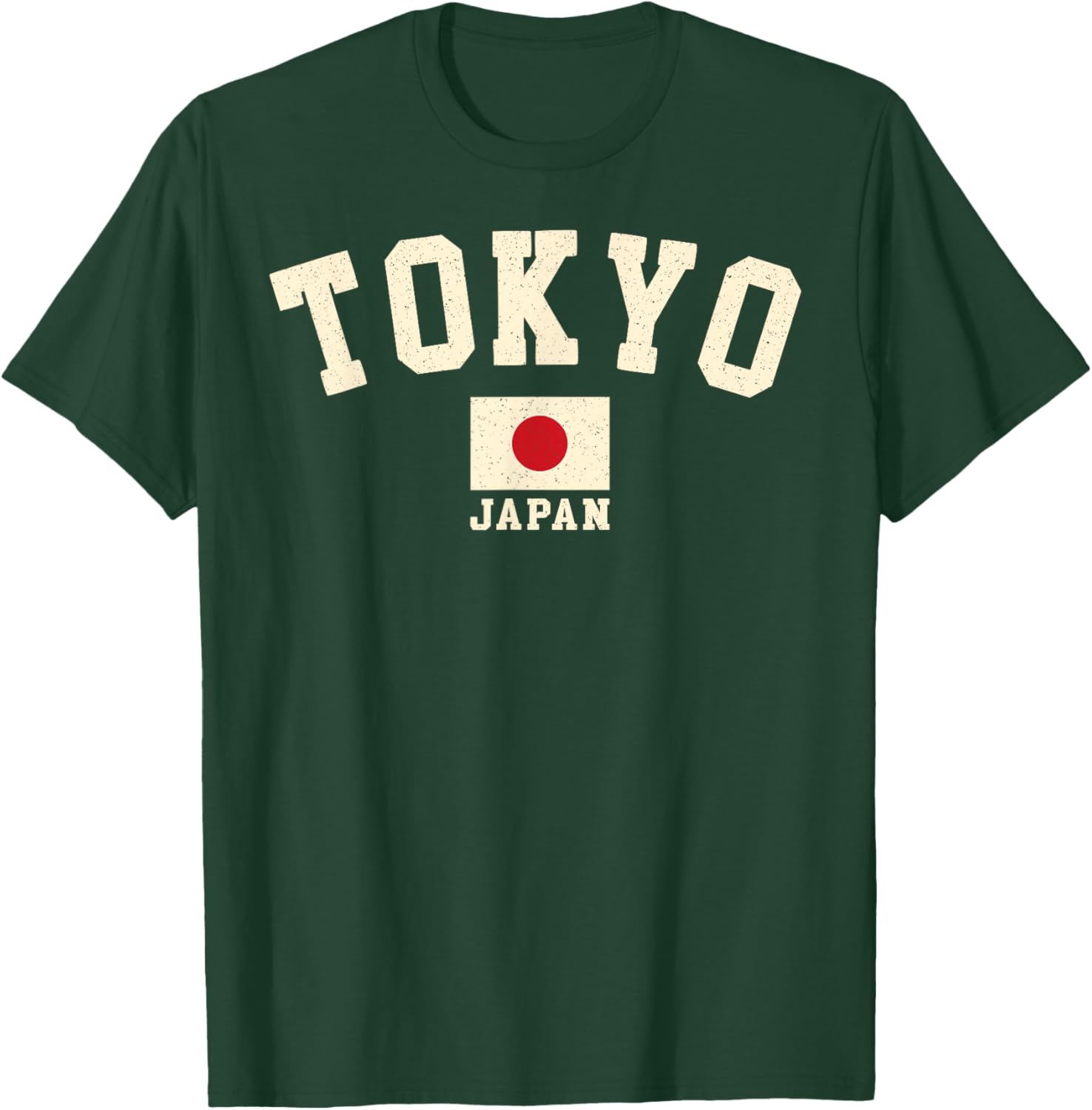 Vintage Tokyo Japan Japanese Flag Souvenir Retro Graphic T-Shirt - T-Shirt | Forest