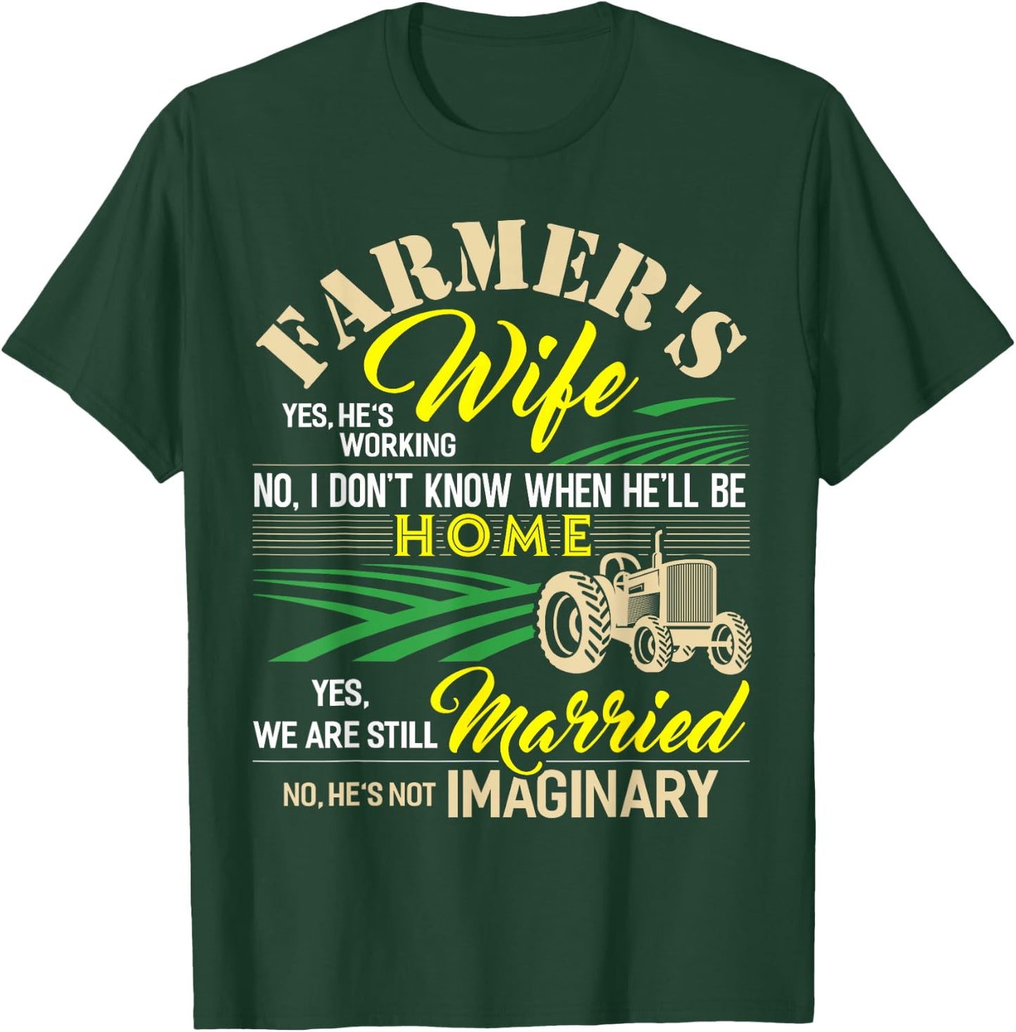 Farmers Wife Shirt Funny Farming Cow Lady Gift T-Shirt - T-Shirt | Forest
