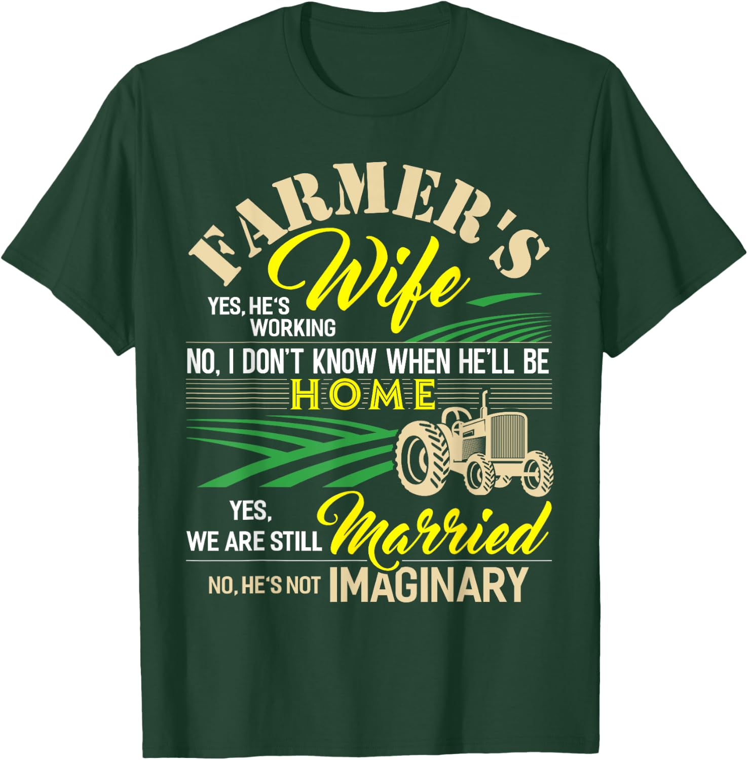 Farmers Wife Shirt Funny Farming Cow Lady Gift T-Shirt - T-Shirt | Forest