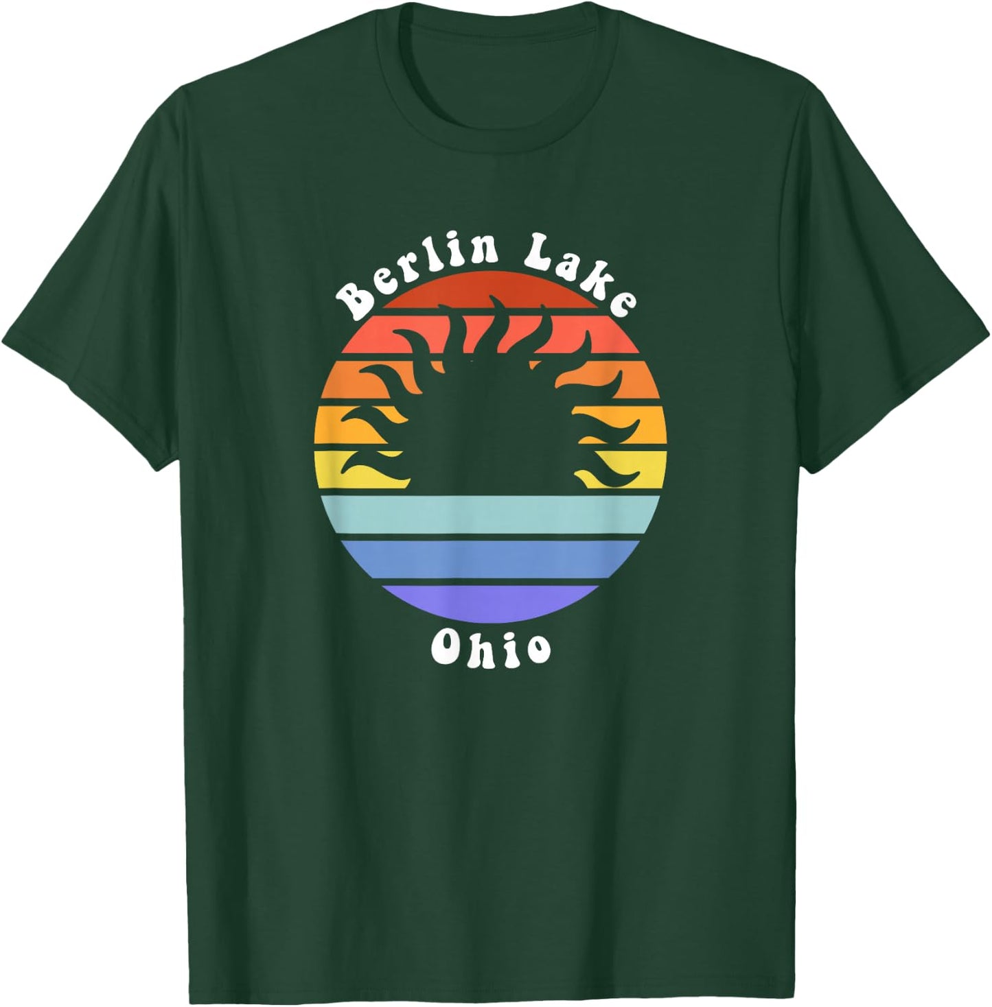 Berlin Lake Ohio OH Sunset Souvenir Vacation T-Shirt - T-Shirt | Forest