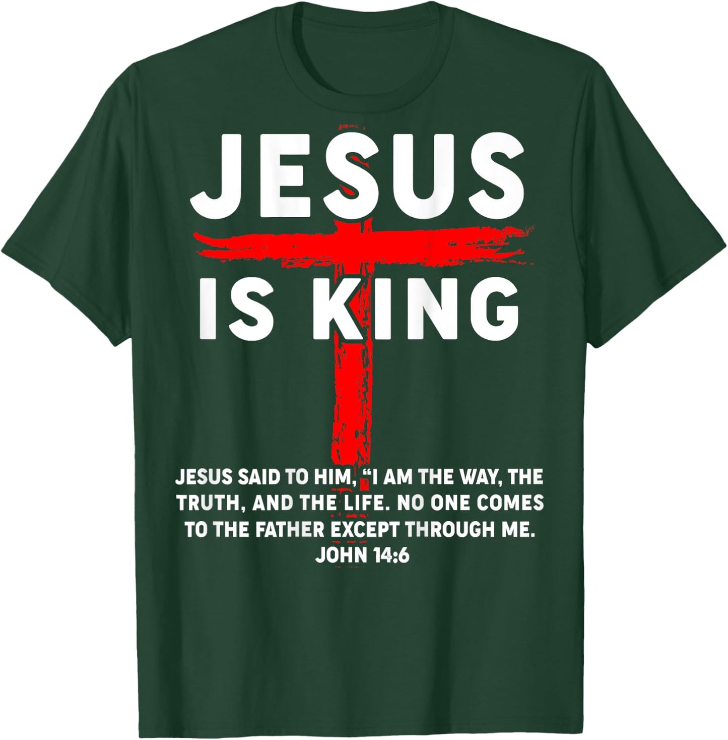 Men Jesus King Youth Boy Funny Christian Save Godson Toddler T-Shirt - T-Shirt | Forest