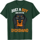 Just a Boy who loves his Dachshund Weiner Dog Kids Boys T-Shirt - T-Shirt | Forest