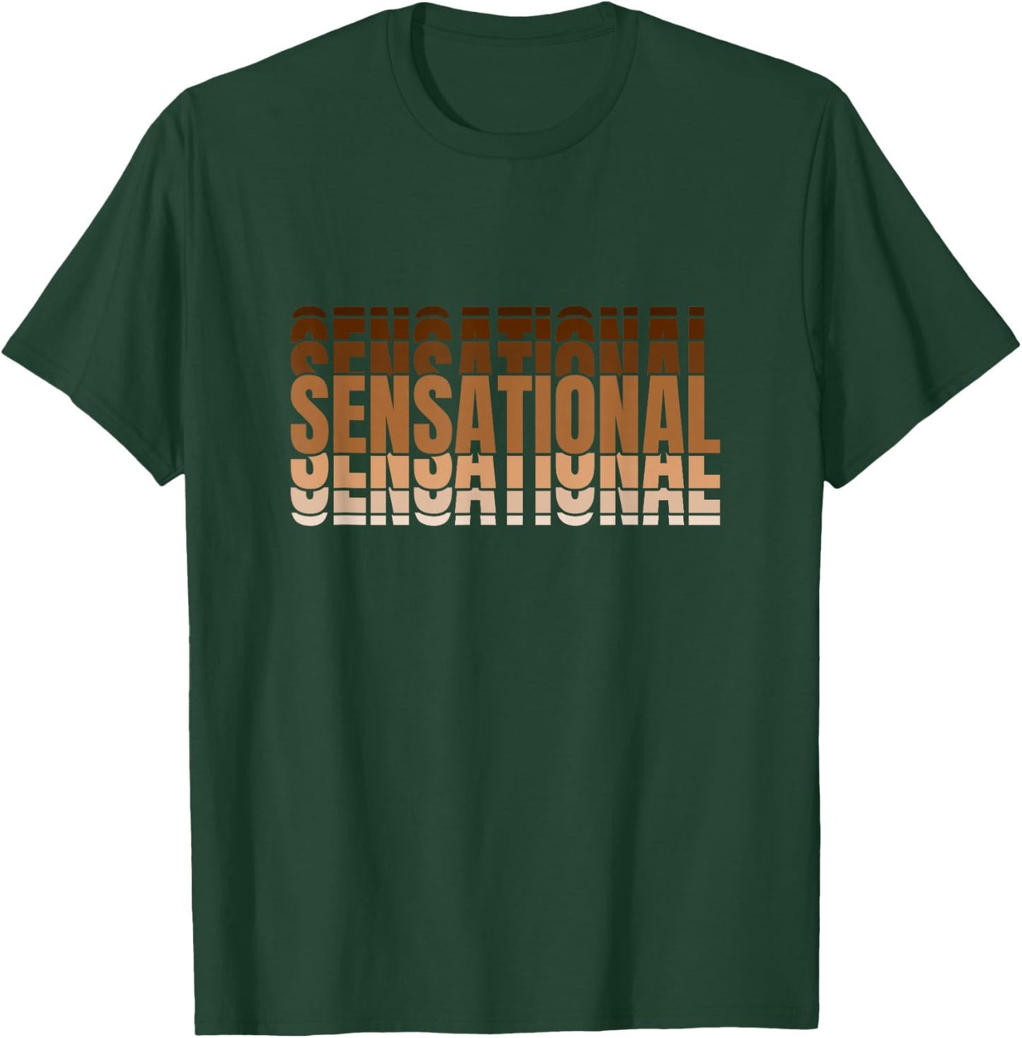Brown Sensational Brown Color Graphic T-Shirt - T-Shirt | Forest