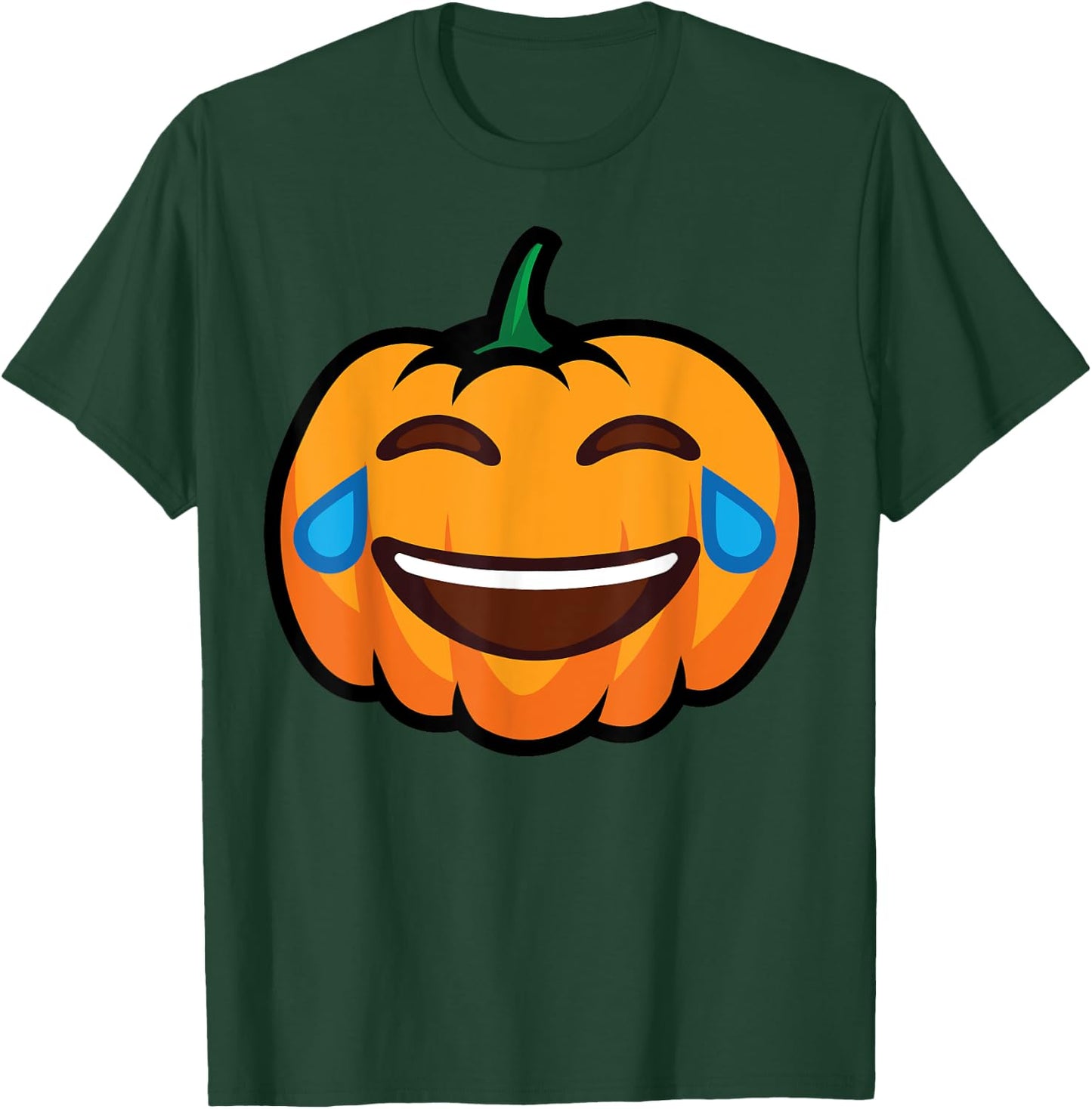 Pumpkin Two Eyes Wink Cry With Big Smile Halloween Costume T-Shirt - T-Shirt | Forest