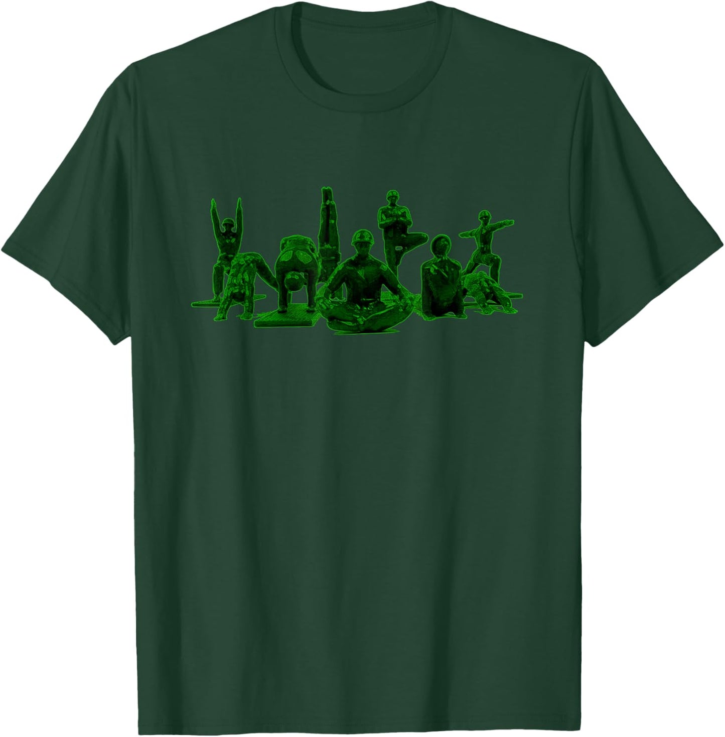 Military Yoga Shirt PTSD Awareness Police Army Armed Forces T-Shirt - T-Shirt | Forest