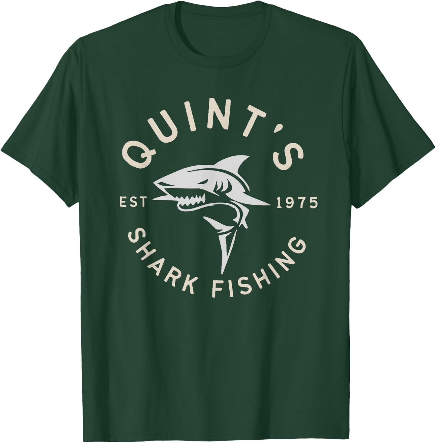 Vintage Quint's Shark Fishing 1975 Retro T-Shirt - T-Shirt | Forest