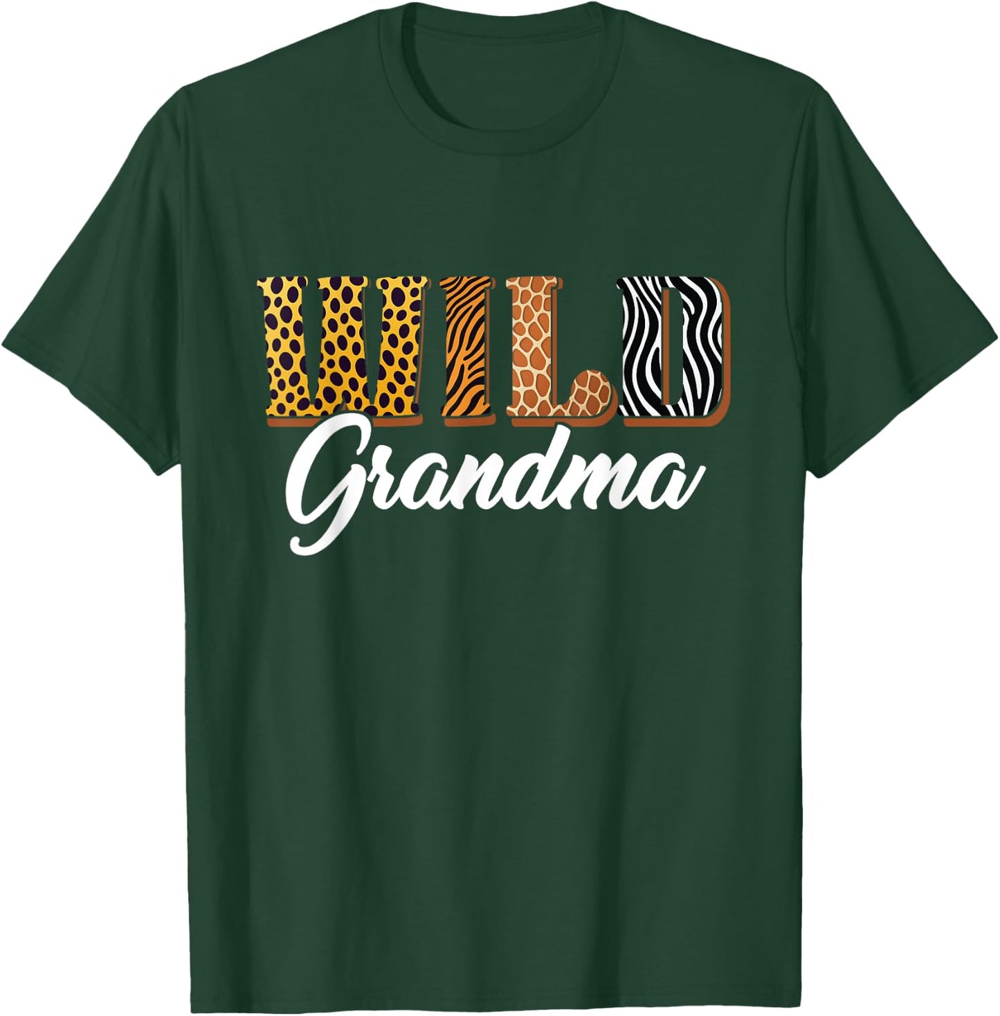 Wild Grandma Safari Jungle Animal Birthday Matching Family T-Shirt - T-Shirt | Forest