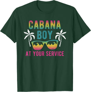 Cabana Boy at Your Service T-Shirt - T-Shirt | Forest