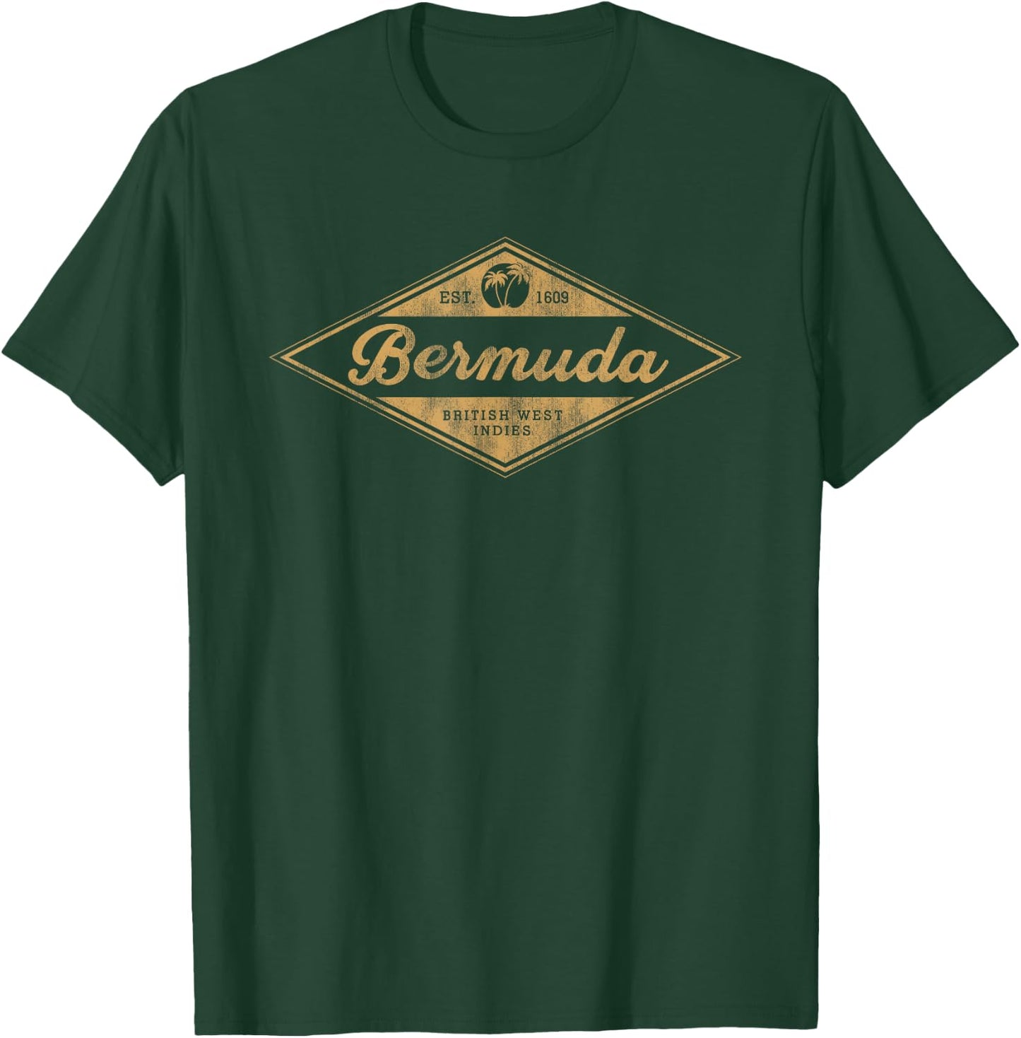 Retro Bermuda Souvenir Vintage Throwback Cruise T-Shirt - T-Shirt | Forest