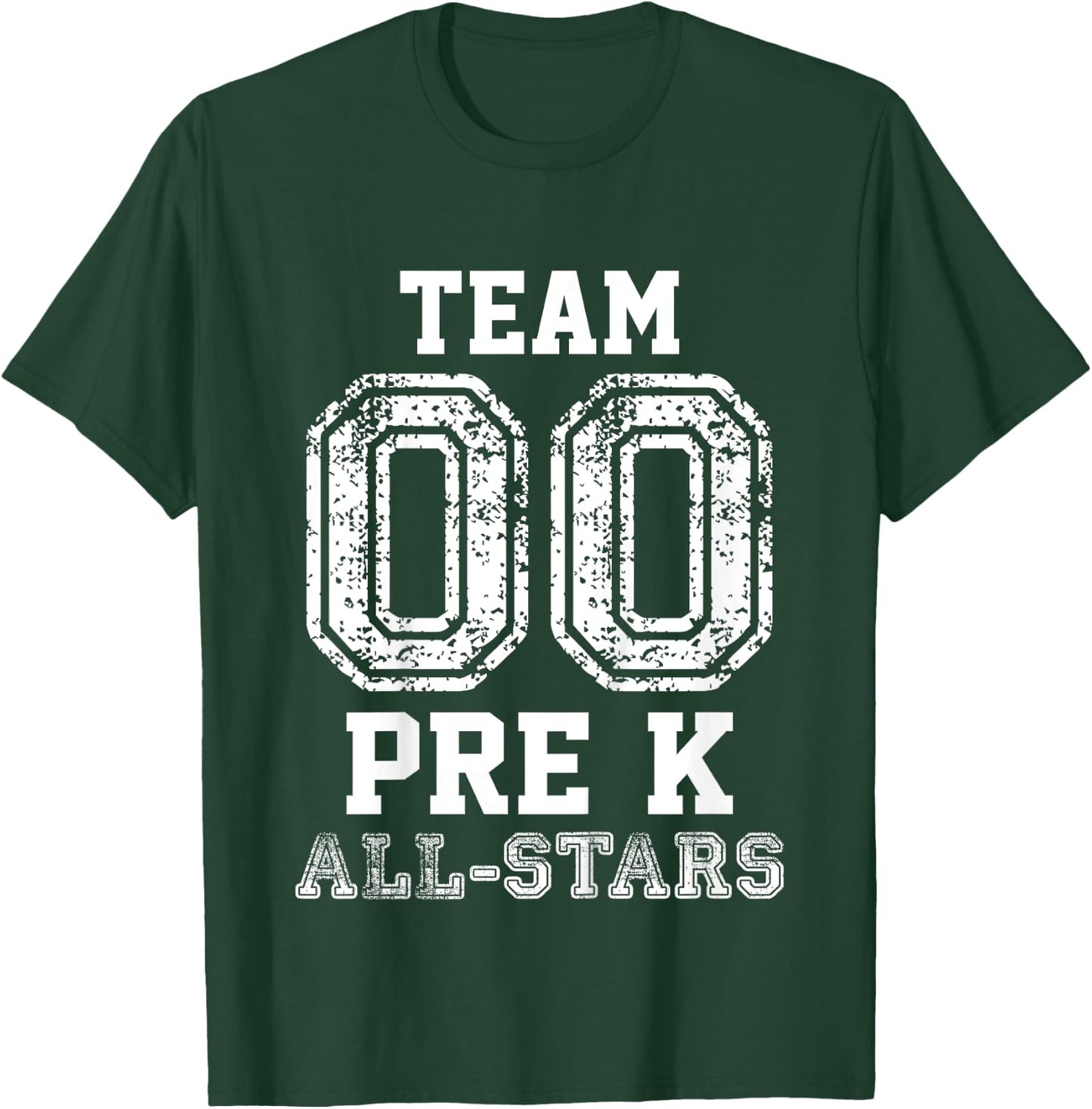 Preschool Team Pre-K All-Stars Sports Baseball Jersey T-Shirt - T-Shirt | Forest