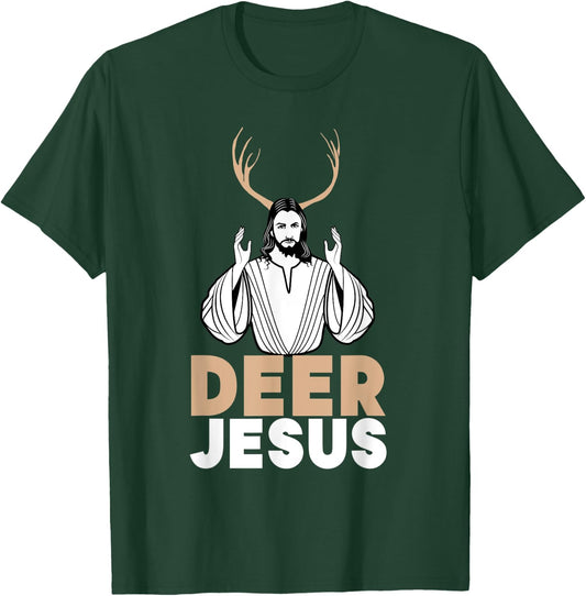 Funny Jesus Christian Meme Shirt - Dear Jesus Deer Jesus T-Shirt - T-Shirt | Forest