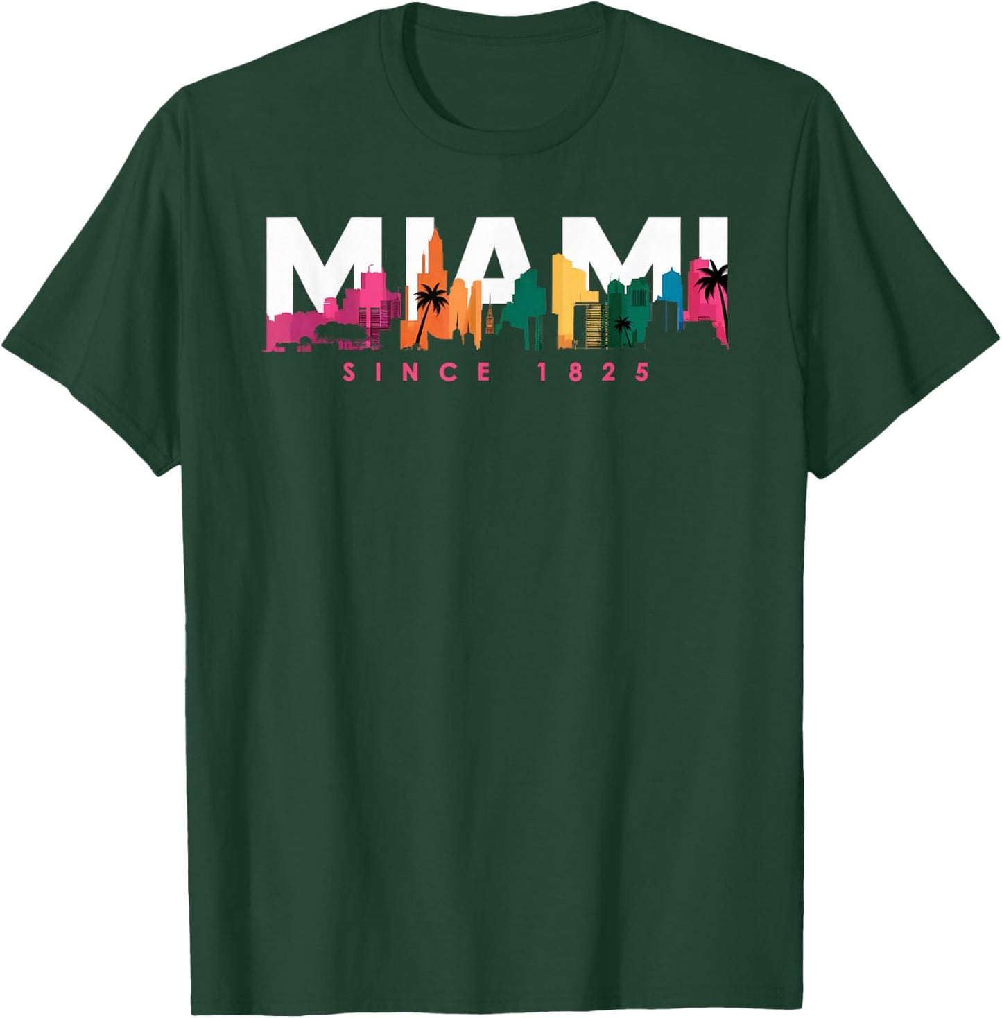Miami Shirts Florida Vibrant Colorful Souvenir Miami T-Shirt - T-Shirt | Forest