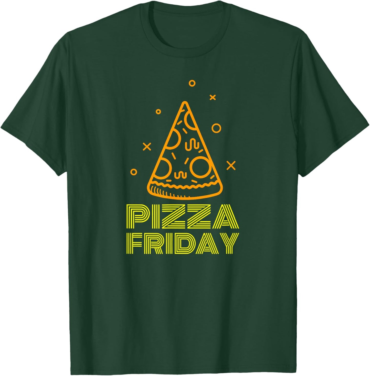Pizza Friday - Retro Style Funny Shirt T-Shirt - T-Shirt | Forest