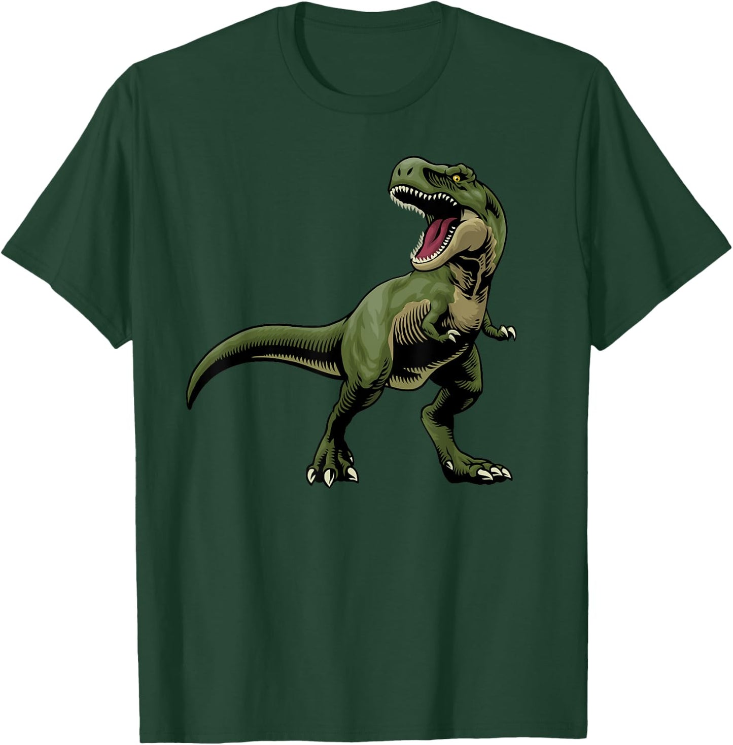 Growling Dinosaur T-Rex Novelty Paleontologist Men Kids T-Shirt - T-Shirt | Forest