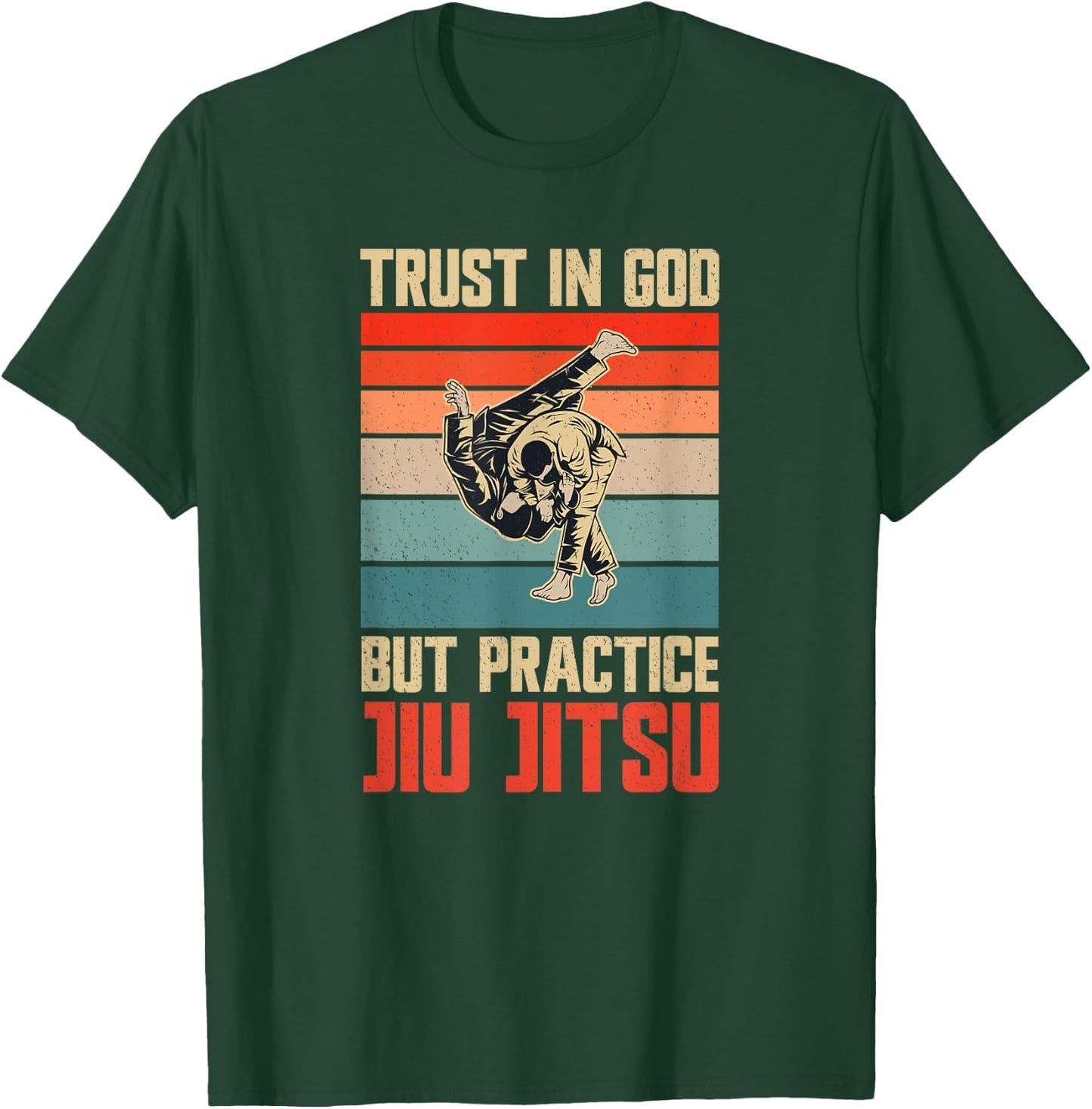 Christian Jiu Jitsu Men Boys T-Shirt - T-Shirt | Forest