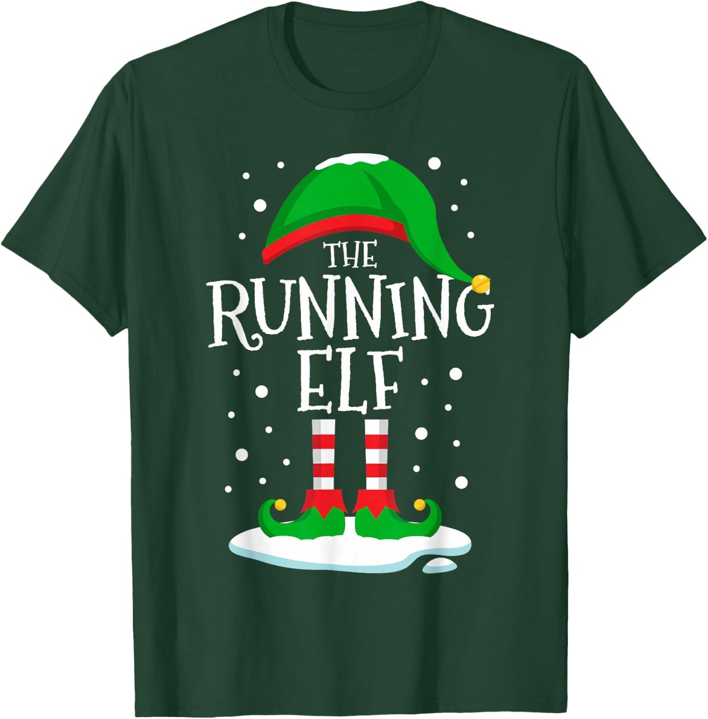 The Running Elf Christmas Family Matching Xmas Runner Funny T-Shirt - T-Shirt | Forest