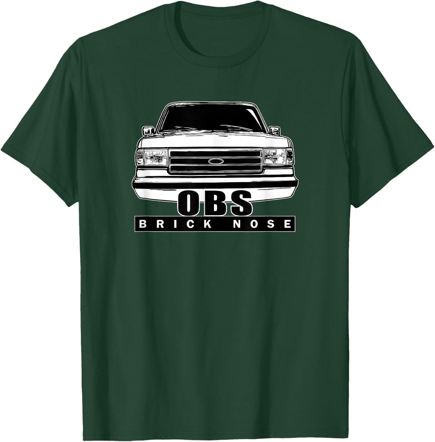 OBS Bricknose 80s 90s Pickup Truck Car Entusiast T-Shirt - T-Shirt | Forest