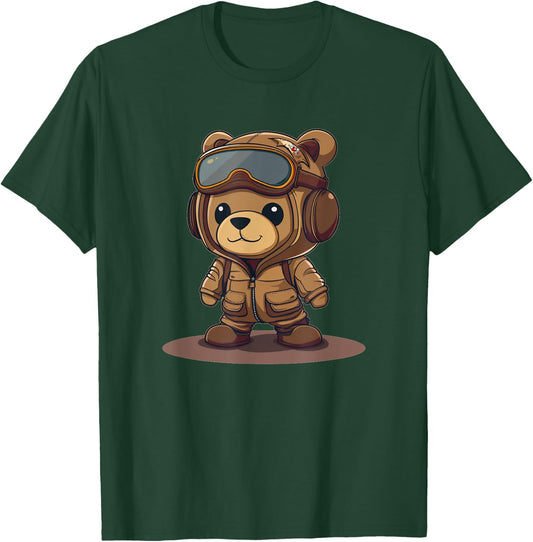 Pilot Uniform Costume for funny Teddy Bears Lovers T-Shirt - T-Shirt | Forest