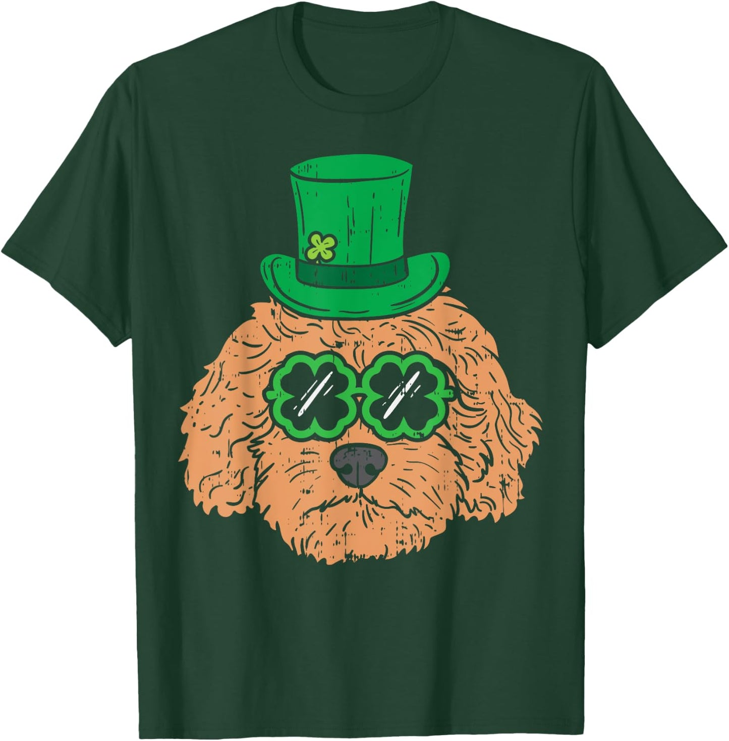 Irish Goldendoodle Doodle Dog Funny St Patricks Day Pet Gift Men Women Kids T-Shirt - T-Shirt | Forest