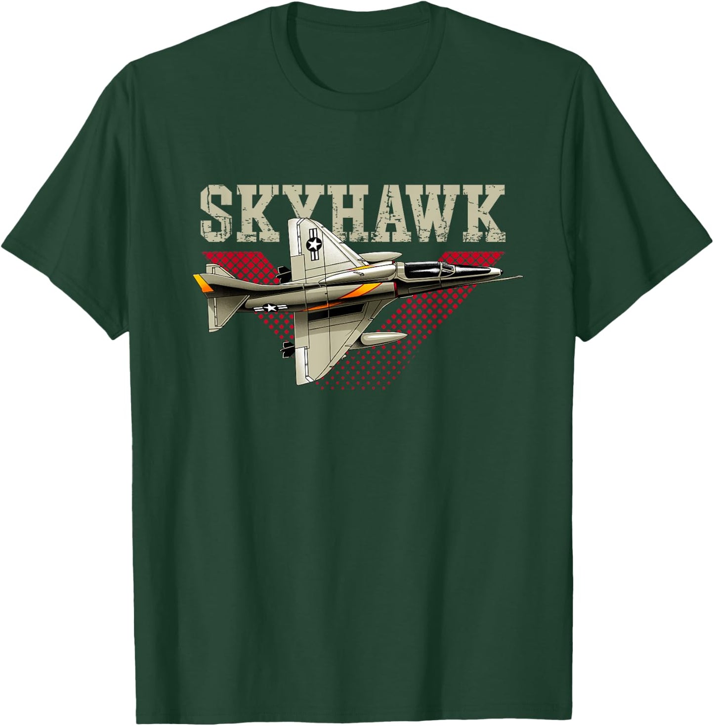 USA Military Warbird Airplane Skyhawk T-Shirt - T-Shirt | Forest