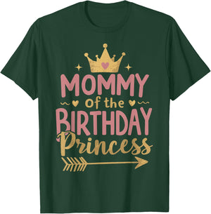 Mommy of The Birthday Princess Birthday Family T-Shirt - T-Shirt | Forest