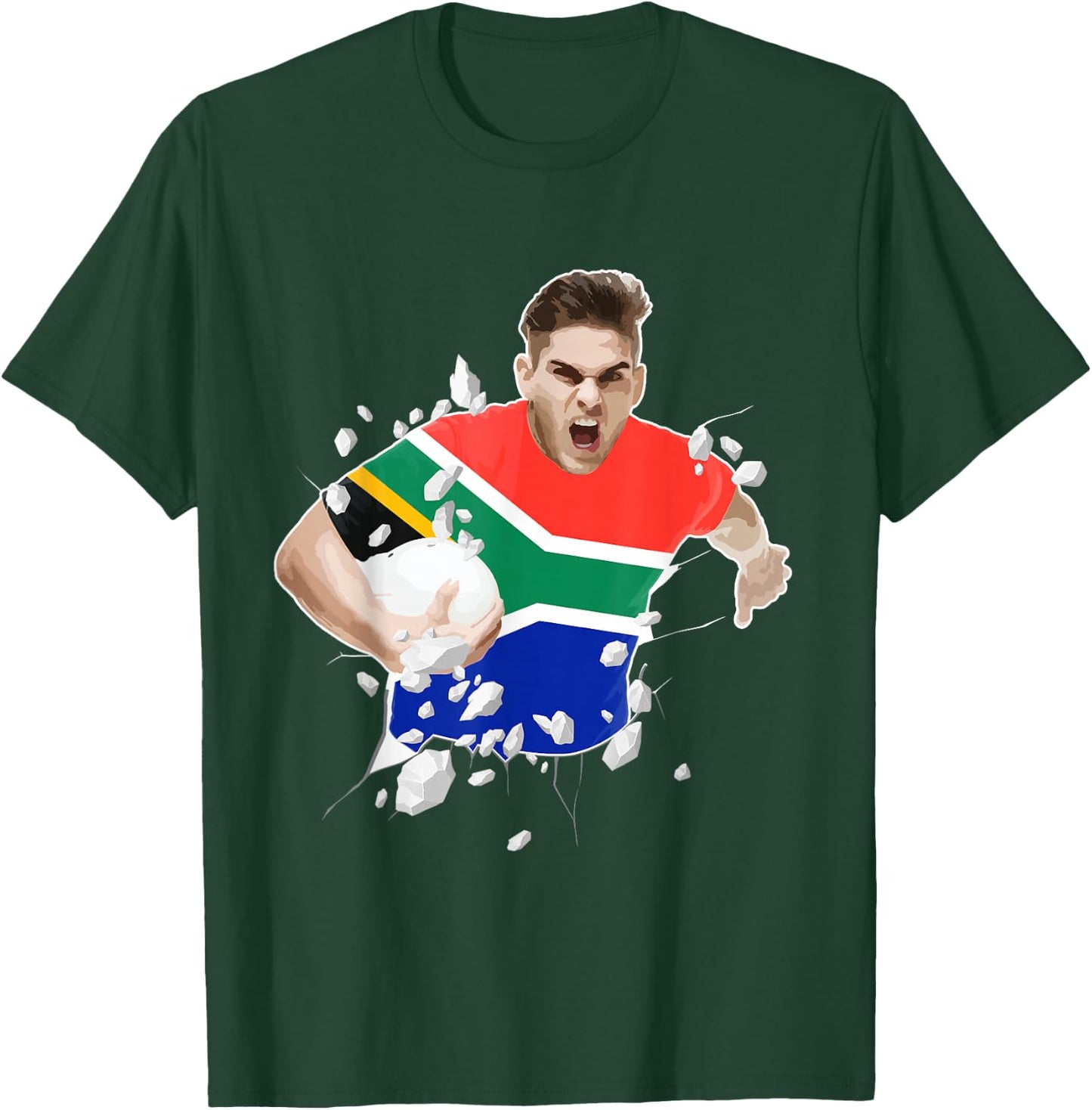 South Africa Rugby Union Jersey | 2019 Fans Kit Springbok T-Shirt - T-Shirt | Forest
