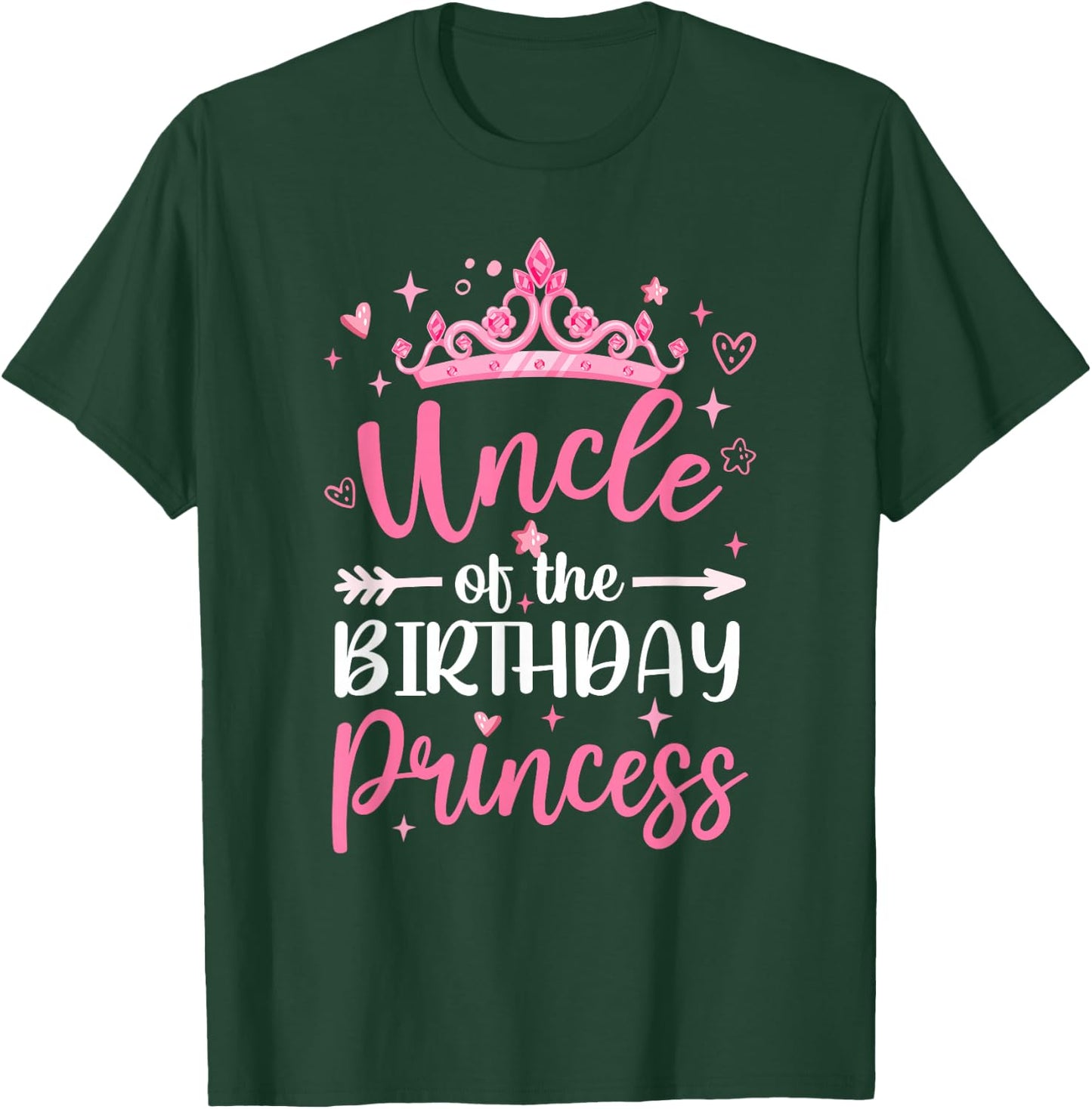 Uncle Of The Birthday Princess Birthday Girl Kid Family T-Shirt - T-Shirt | Forest