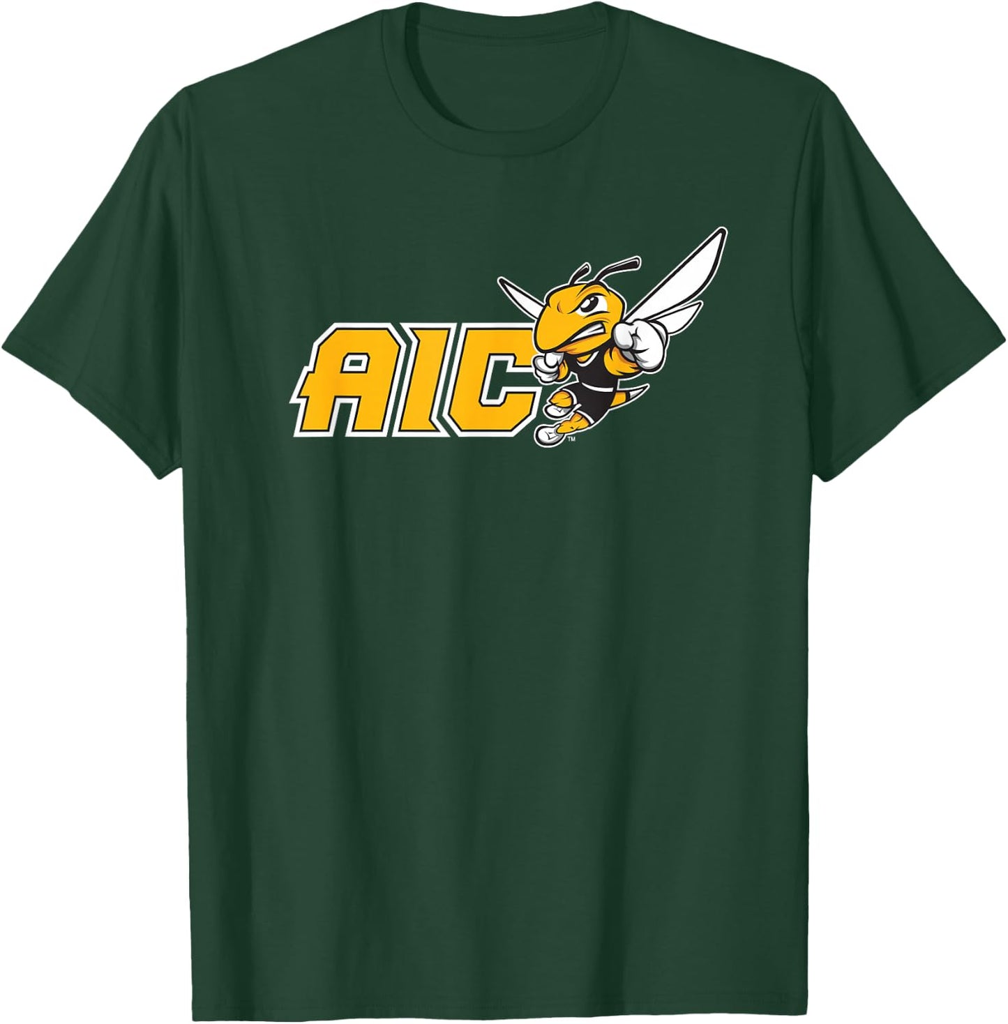 American International College AIC Yellow Jackets T-Shirt - T-Shirt | Forest