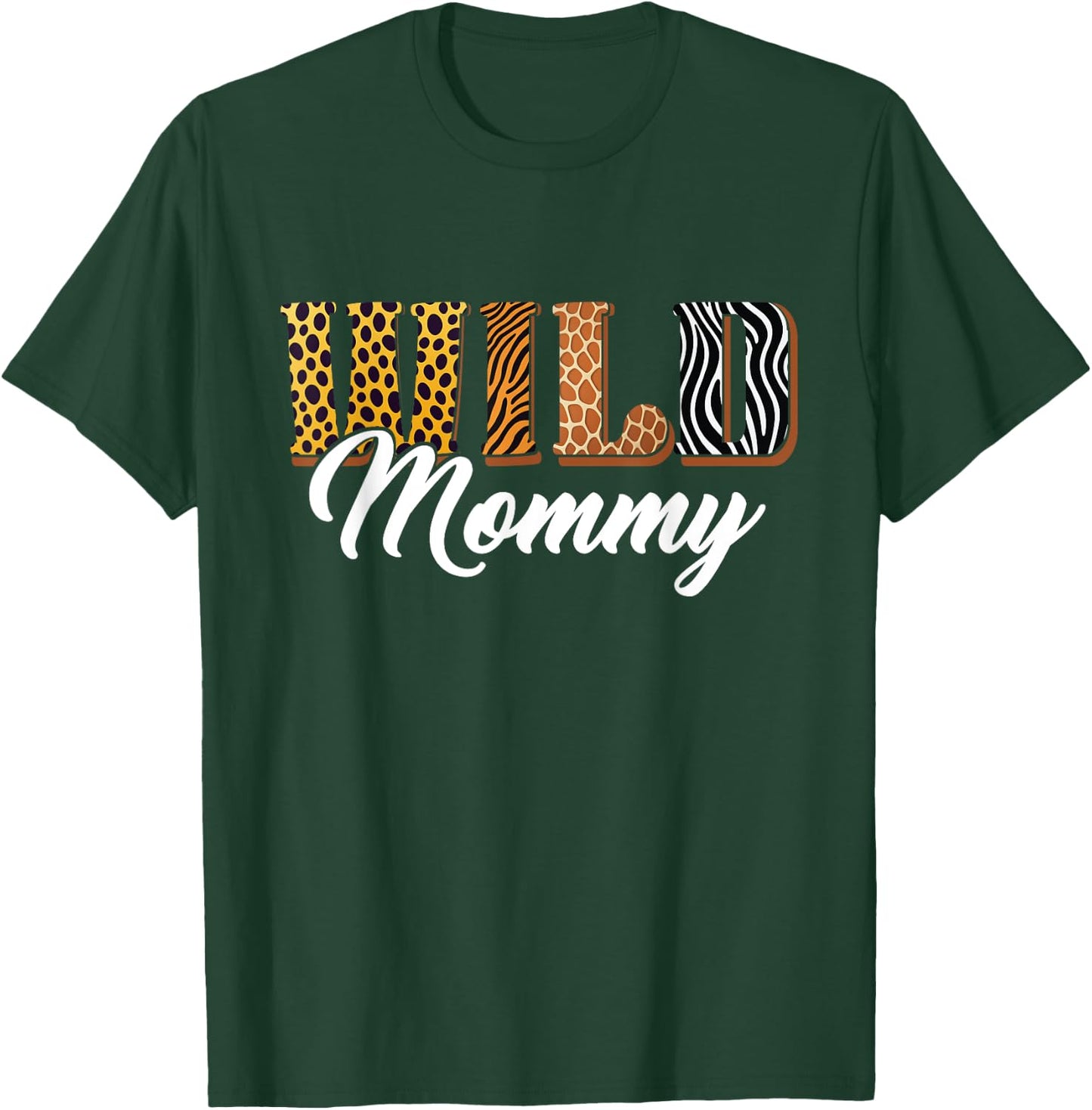 Wild Mommy Zoo Safari Jungle Animal Birthday Matching Family T-Shirt - T-Shirt | Forest