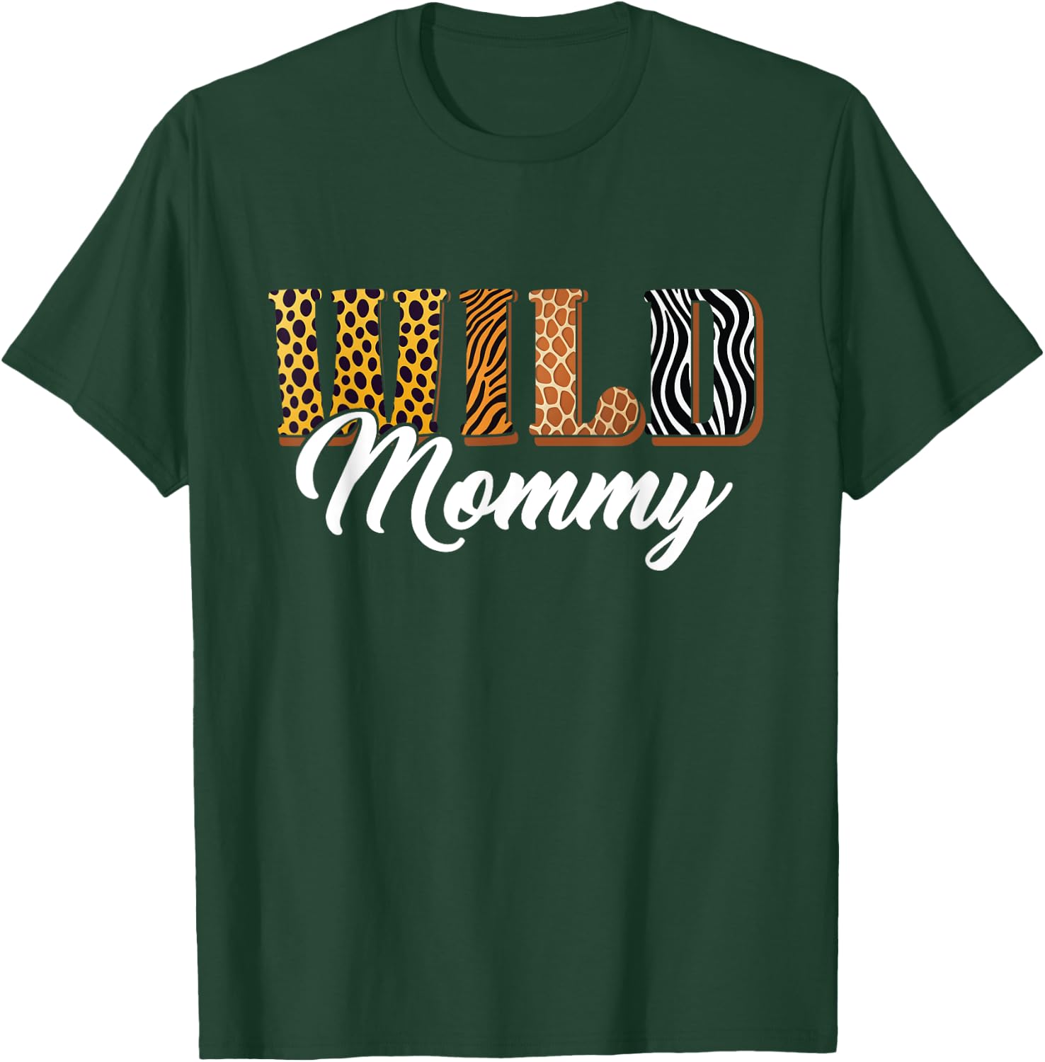 Wild Mommy Zoo Safari Jungle Animal Birthday Matching Family T-Shirt - T-Shirt | Forest