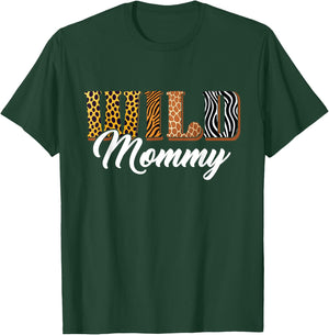 Wild Mommy Zoo Safari Jungle Animal Birthday Matching Family T-Shirt - T-Shirt | Forest