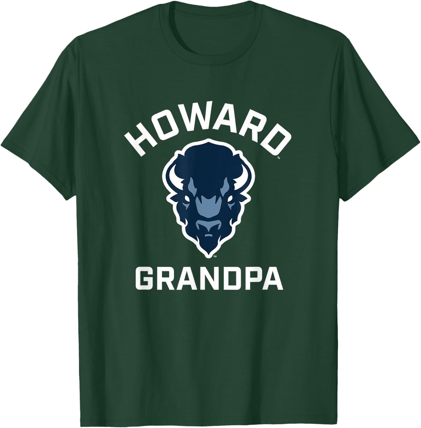 Howard University Bison Arched Grandpa T-Shirt - T-Shirt | Forest