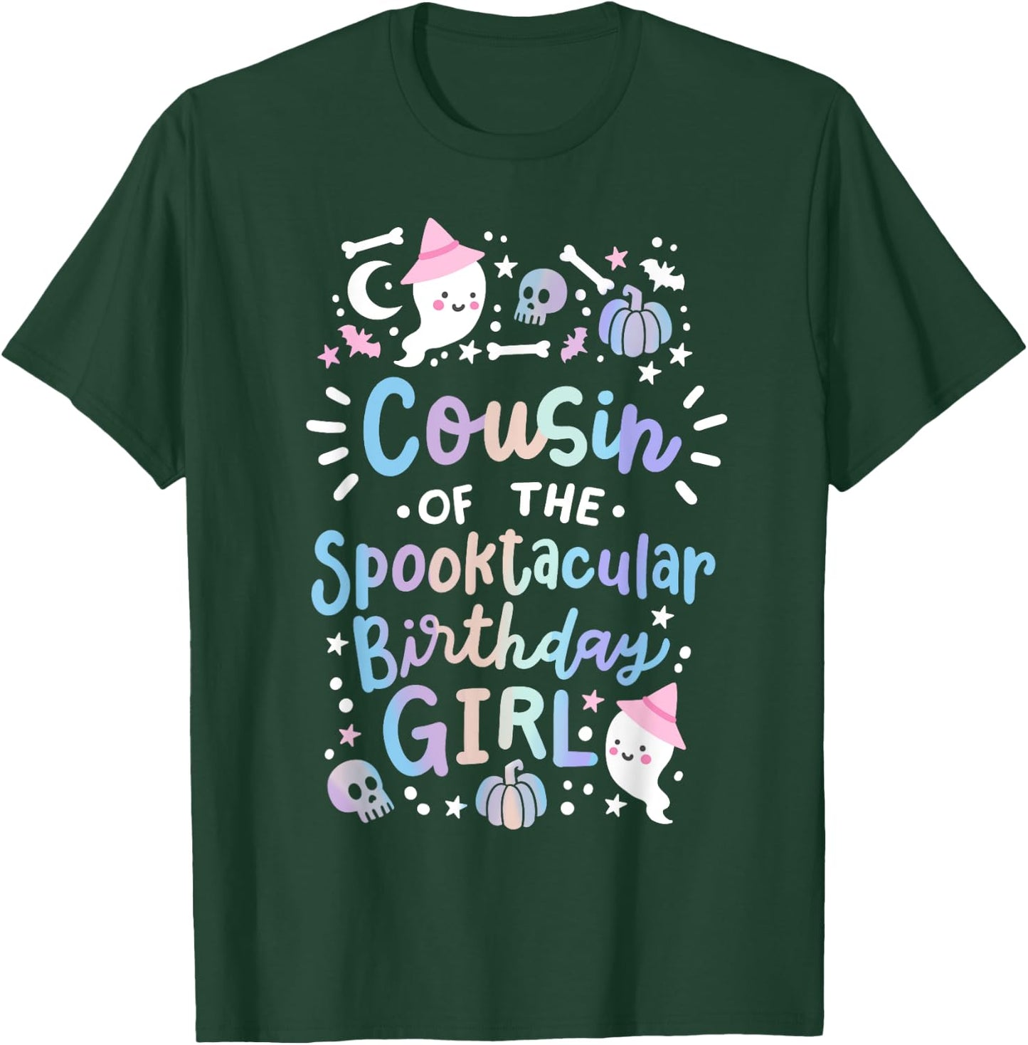Cousin of the Spooktacular Birthday Girl Halloween Family T-Shirt - T-Shirt | Forest