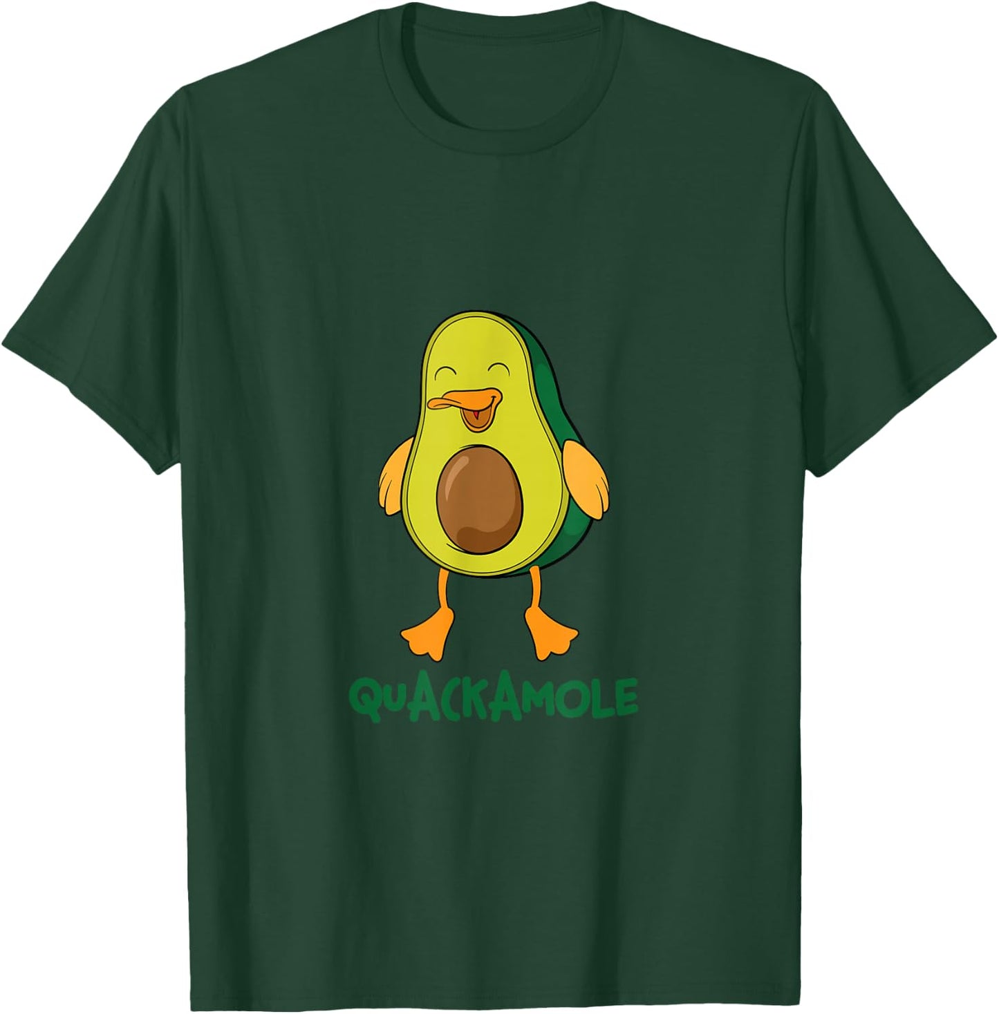 Guacamole Gift Avocado Costume Duck Vegan I Quackamole T-Shirt - T-Shirt | Forest