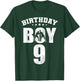 9th Birthday For Boys Wrestling Birthday Boy Wrestling 9 T-Shirt - T-Shirt | Forest